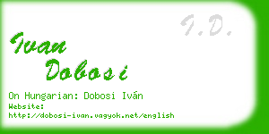 ivan dobosi business card